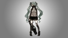Hatsune miku vocaloid Simple Background
