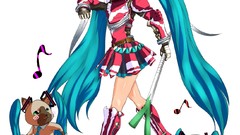 Hatsune miku vocaloid Simple Background Monster Hunter