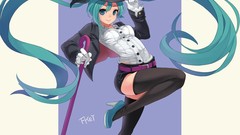 Hatsune miku vocaloid thigh highs