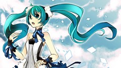 Hatsune miku vocaloid twintails