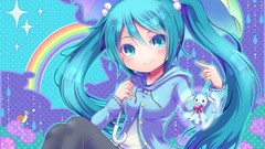 Hatsune miku vocaloid twintails