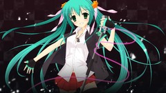 Hatsune miku vocaloid twintails