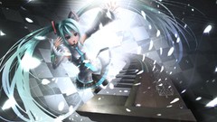 Hatsune miku vocaloid twintails