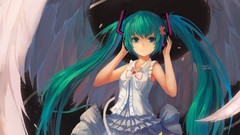 Hatsune miku vocaloid twintails