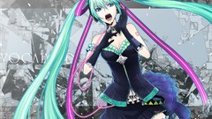 Hatsune miku vocaloid twintails
