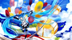 Hatsune miku vocaloid twintails