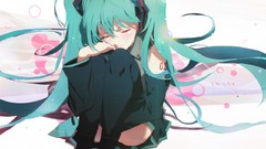 Hatsune miku vocaloid twintails