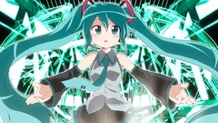 Hatsune miku vocaloid twintails