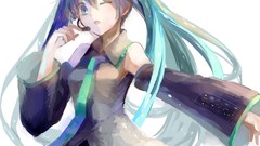 Hatsune miku vocaloid twintails