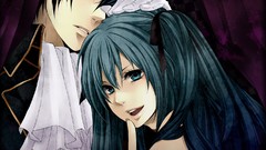 Hatsune miku vocaloid twintails aqua hair