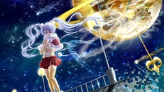 Hatsune miku vocaloid twintails thigh highs