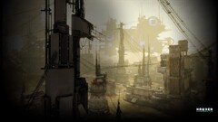 Hawken video games video game art futuristic city