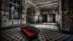 hdr indoors death stairs ruin