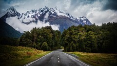 hdr nature landscape Mountains road New Zealand