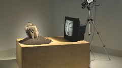 Head statues TV Buddha Cameras television video artwork Nam 