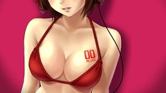 Headphones Anime anime girls brunettes short hair vocaloid 