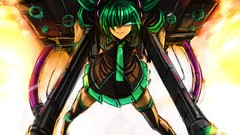 Headphones Anime anime girls hatsune miku vocaloid twintails 