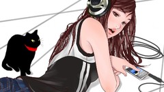 Headphones anime girls