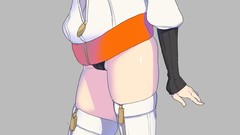 Headphones anime girls green eyes Simple Background Kurousagi