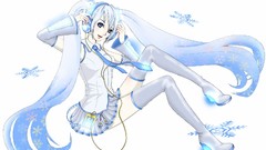 Headphones anime girls hatsune miku vocaloid yuki miku Vocaloid 