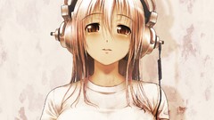 Headphones anime girls nitroplus super sonico Tsuji Santa