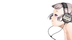 Headphones anime girls range murata Simple Background