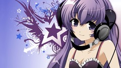 Headphones Anime higurashi no naku koro ni bare shoulders 