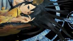 Headphones Anime long hair akiyama mio k - on black hair