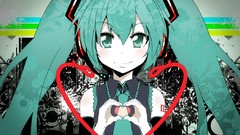 Headphones Anime long hair anime girls hatsune miku vocaloid 