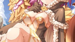 Headphones Anime pirates pink hair anime girls blue eyes ecchi