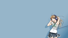Headphones Anime Simple Background