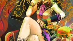 Headphones Anime skirts pink eyes anime girls touhou 