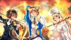 Headphones artist anime girls green eyes underwear panties