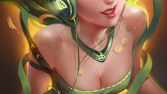 Headphones artwork sakimichan