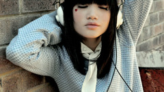 Headphones asians bangs