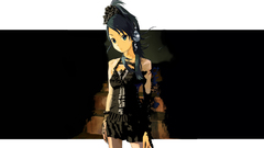 Headphones bare shoulders