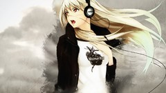 Headphones blondes anime girls