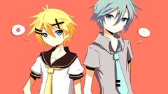 Headphones blondes blue eyes short hair hatsune miku vocaloid 