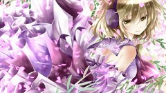 Headphones blondes nature touhou