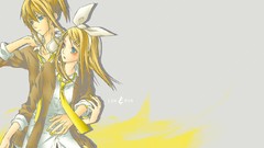 Headphones blondes skirts blue eyes vocaloid kagamine len 