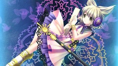 Headphones blondes touhou Flowers