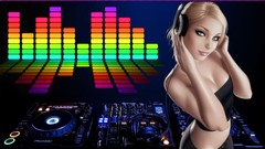 Headphones blondes woman Music