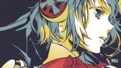 Headphones blue hair anime girls Persona series Persona 3 Aigis