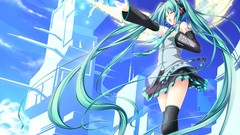 Headphones blue wings vocaloid