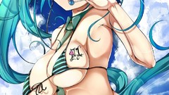 Headphones boobs bikini vocaloid