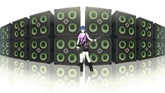 Headphones boots blue eyes