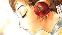 Headphones brunettes anime girls