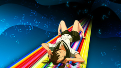 Headphones brunettes multicolor school