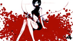 Headphones brunettes red vocaloid