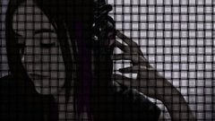 Headphones brunettes woman artwork